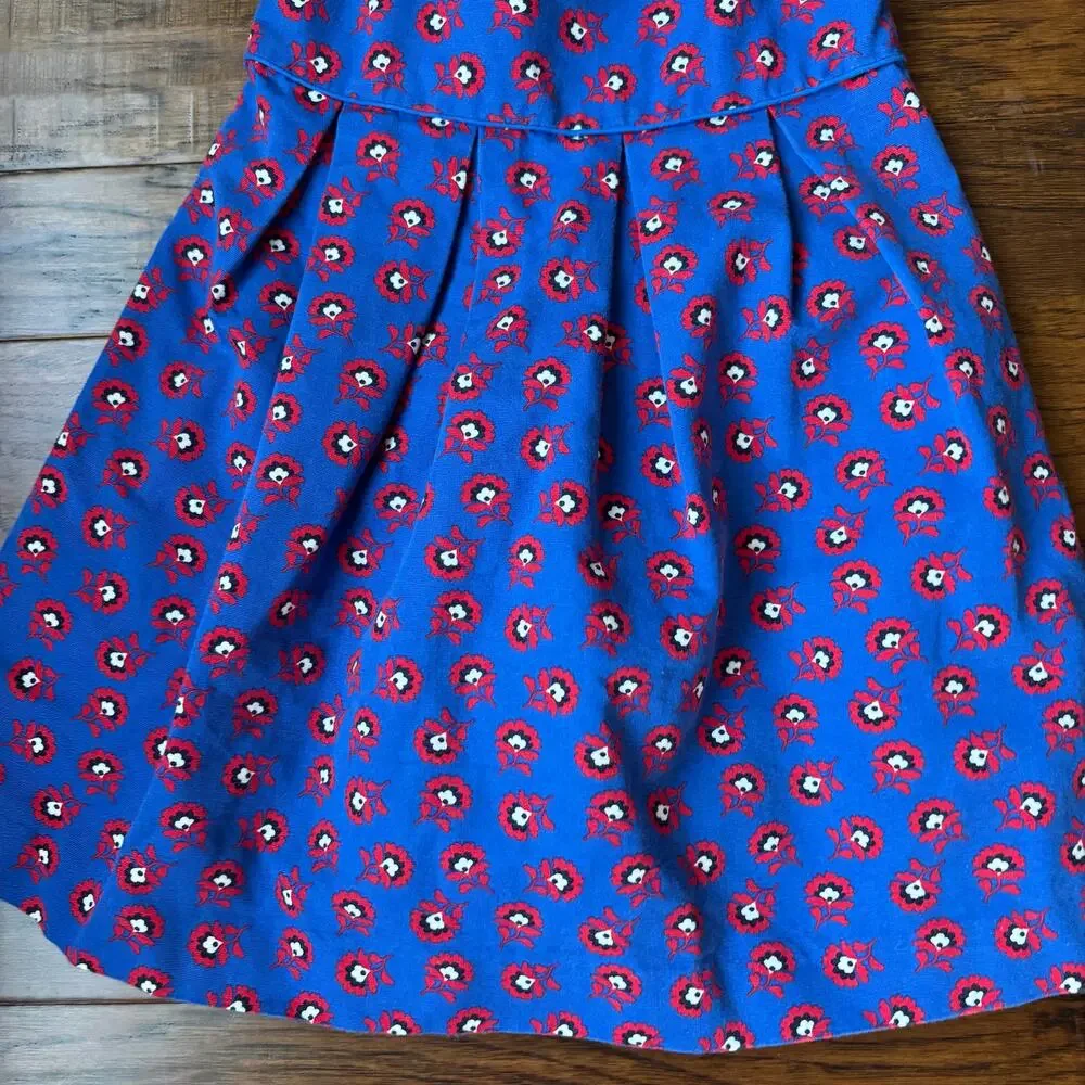 Janie and Jack Girl’s Poppy Print Dress Sz 3 Blue